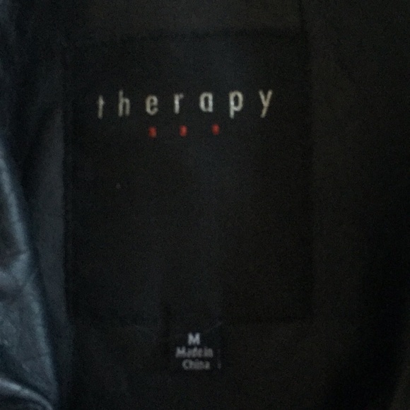 Black Vegan Leather Jacket - Picture 3 of 4